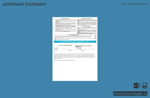 US-amerikanischer Sofi-Bank-Hypothekenauszug im Word- und PDF-Format, 3 Seiten, Beispielvorschau